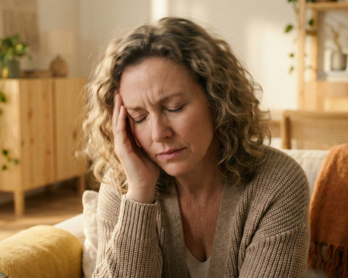 woman holding her head in pain dizziness and vertigo treatments in honolulu